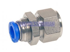 Push In Female Bulkhead Stud BSPP 4 - 12mm od